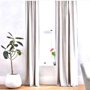 PAIR of West Elm Velvet Luster Silver with Foil